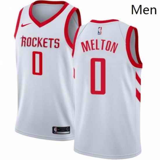 Mens Nike Houston Rockets 0 DeAnthony Melton Swingman White NBA Jersey Association Editi